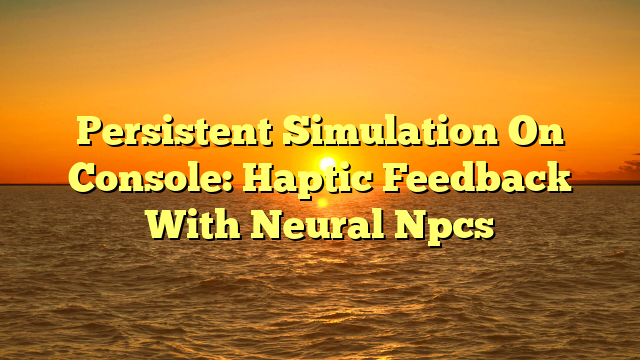 Persistent Simulation On Console: Haptic Feedback With Neural Npcs